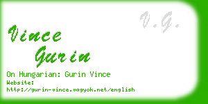 vince gurin business card